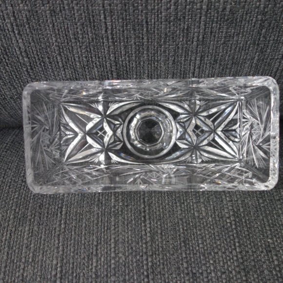 Vintage Fancy Glass Butter Dish and Lid Set - Picture 4 of 11